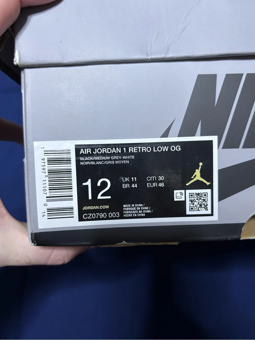Jordan 1 Retro Low OG Shadow 2024 Size 12